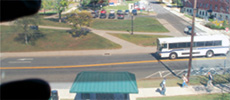 An image showing the environment through a graphene coated glass slide